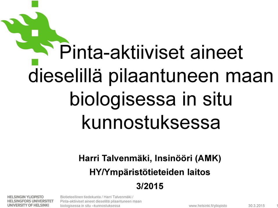 kunnostuksessa Harri Talvenmäki, Insinööri