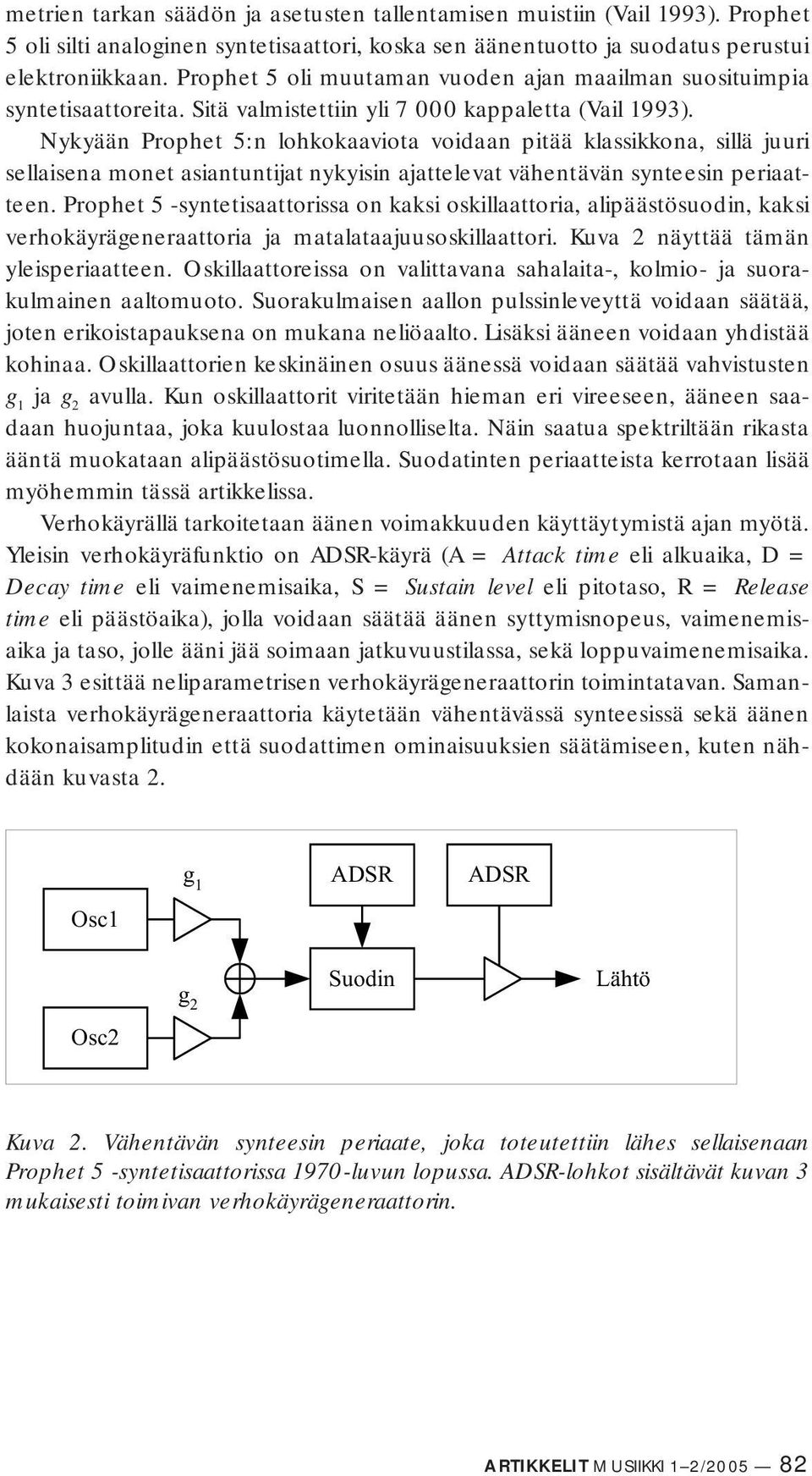 Nykyään Prophet 5:n lohkokaaviota voidaan pitää klassikkona, sillä juuri sellaisena monet asiantuntijat nykyisin ajattelevat vähentävän synteesin periaatteen.