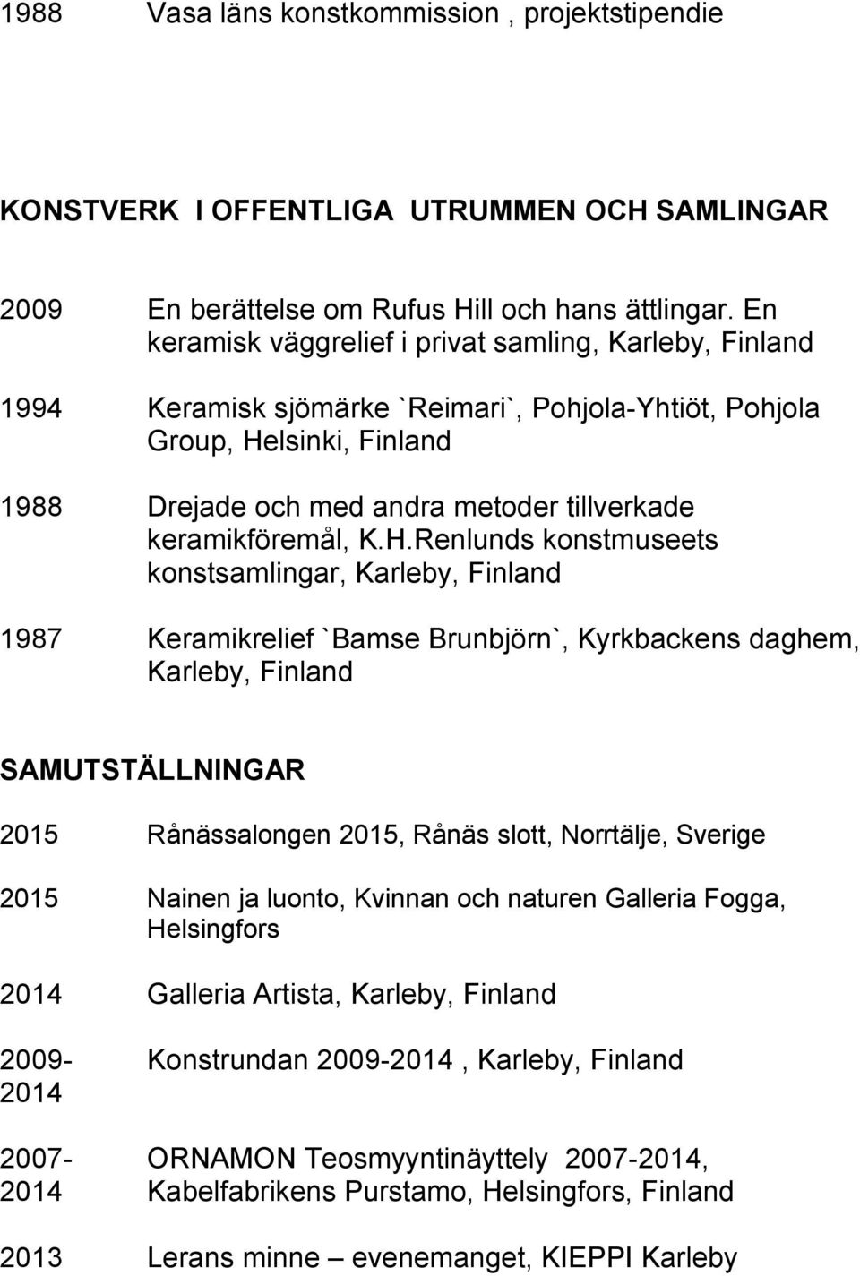 keramikföremål, K.H.