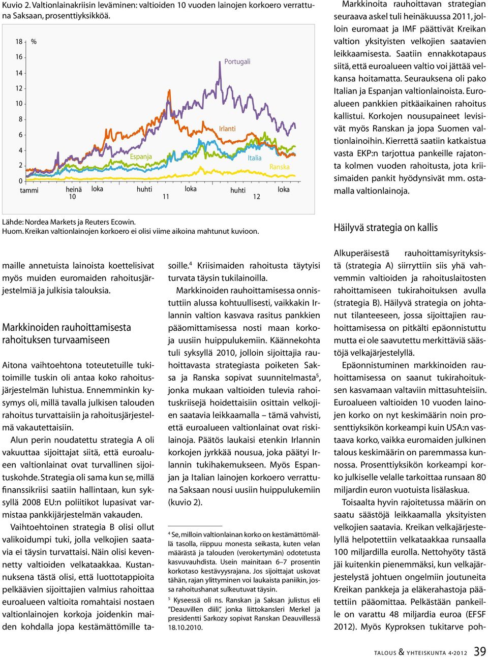 euromaat ja IMF päättivät Kreikan valtion yksityisten velkojien saatavien leikkaamisesta. Saatiin ennakkotapaus siitä, että euroalueen valtio voi jättää velkansa hoitamatta.