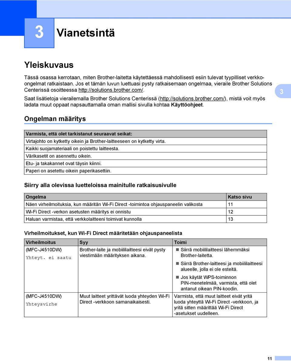 Saat lisätietoja vierailemalla Brother Solutions Centerissä (http://solutions.brother.com/), mistä voit myös ladata muut oppaat napsauttamalla oman mallisi sivulla kohtaa Käyttöohjeet.