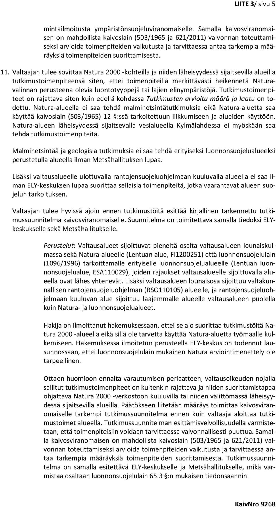 suorittamisesta. 11.