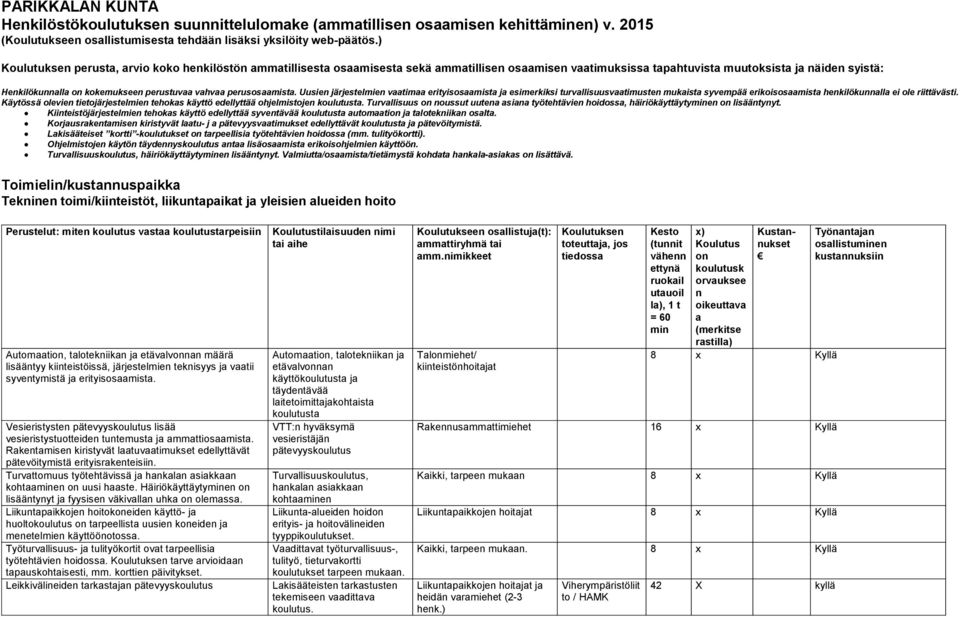 Uusie järjestelmie vtim erityisosmist j esimerkiksi turvllisuusvtimuste mukist syvempää erikoisosmist hekilökull ei ole riittävästi.