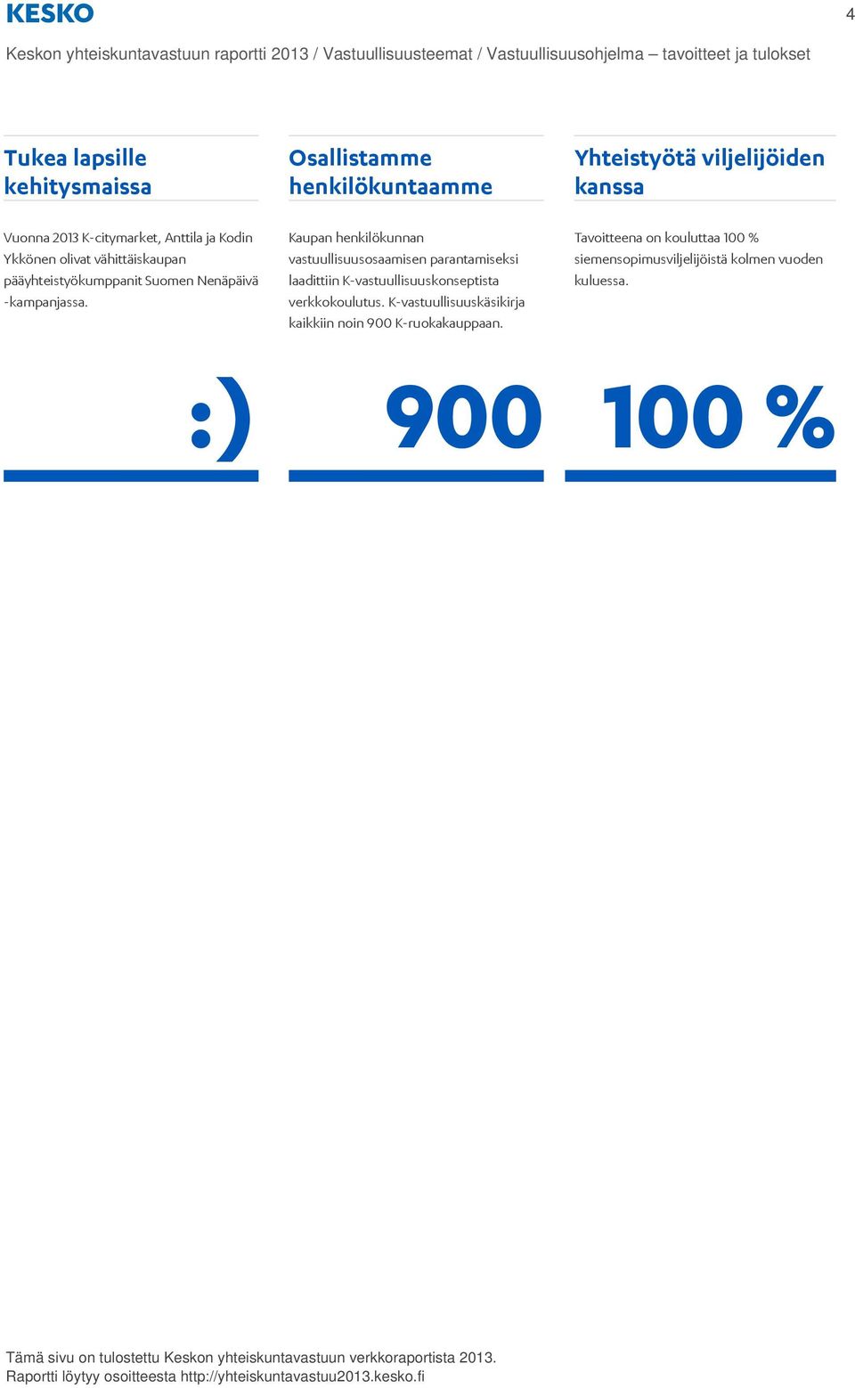 Kaupan henkilökunnan vastuullisuusosaamisen parantamiseksi laadittiin K-vastuullisuuskonseptista verkkokoulutus.