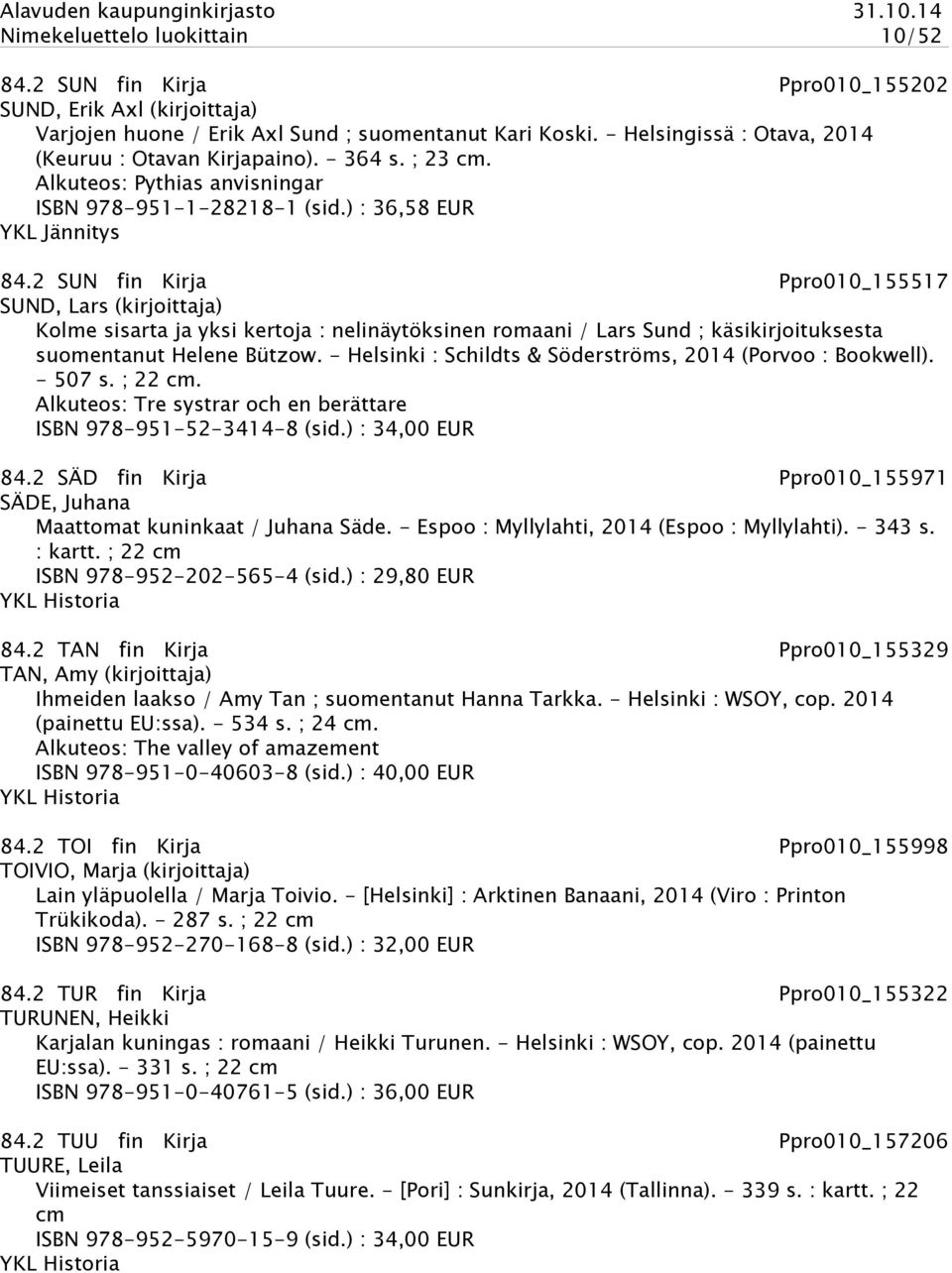 2 SUN fin Kirja Ppro010_155517 SUND, Lars (kirjoittaja) Kolme sisarta ja yksi kertoja : nelinäytöksinen romaani / Lars Sund ; käsikirjoituksesta suomentanut Helene Bützow.