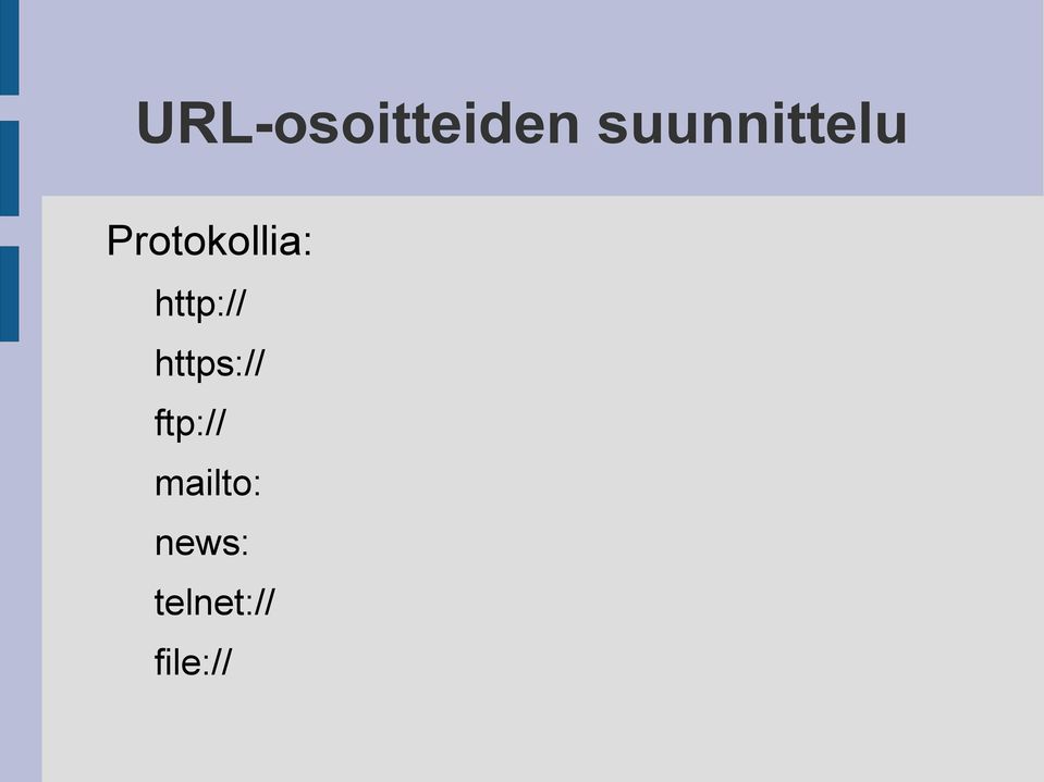 ftp:// mailto: