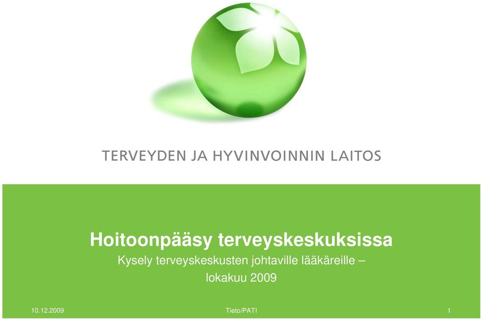terveyskeskusten johtaville