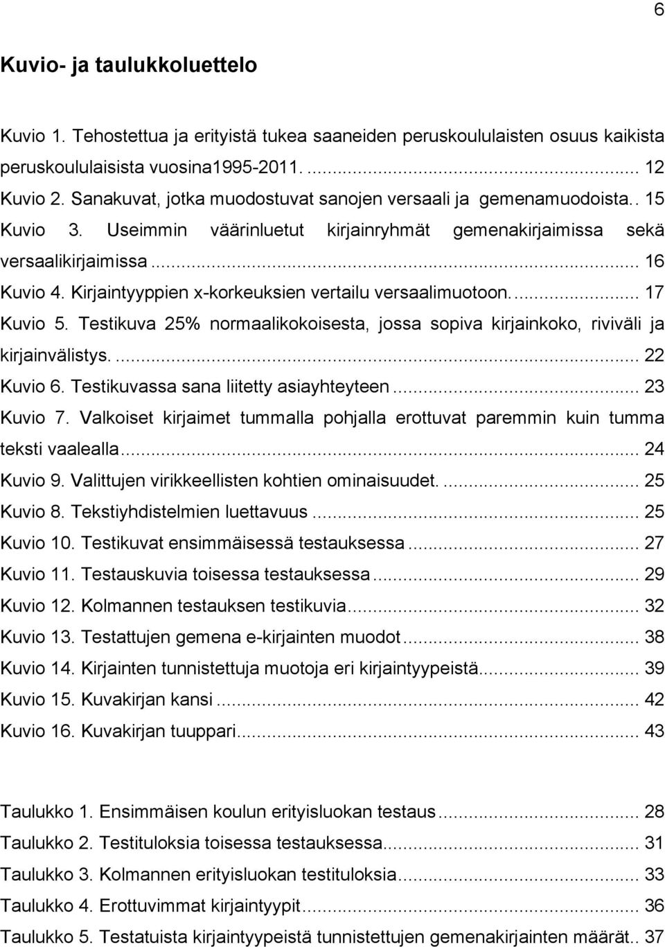 Kirjaintyyppien x-korkeuksien vertailu versaalimuotoon... 17 Kuvio 5. Testikuva 25% normaalikokoisesta, jossa sopiva kirjainkoko, riviväli ja kirjainvälistys.... 22 Kuvio 6.