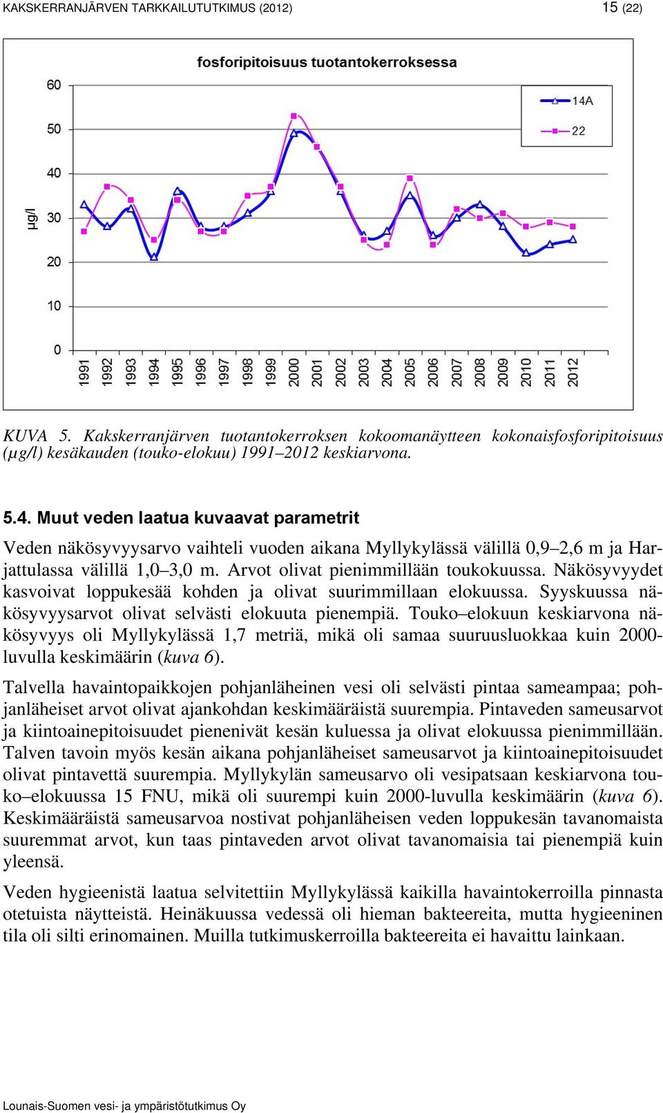 Näkösyvyydet kasvoivat loppukesää kohden ja olivat suurimmillaan elokuussa. Syyskuussa näkösyvyysarvot olivat selvästi elokuuta pienempiä.