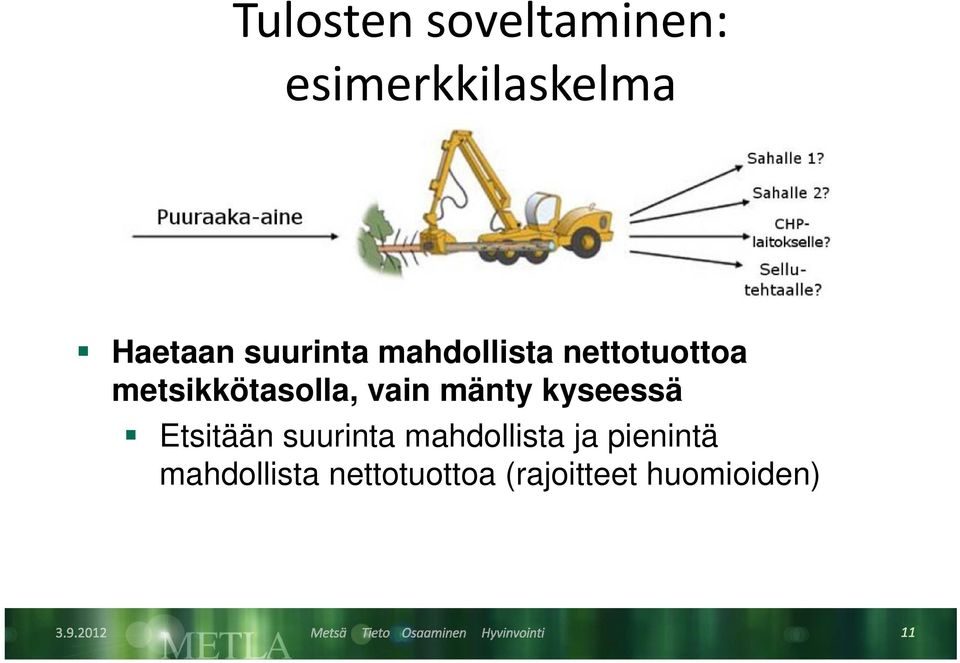 vain mänty kyseessä Etsitään suurinta mahdollista ja