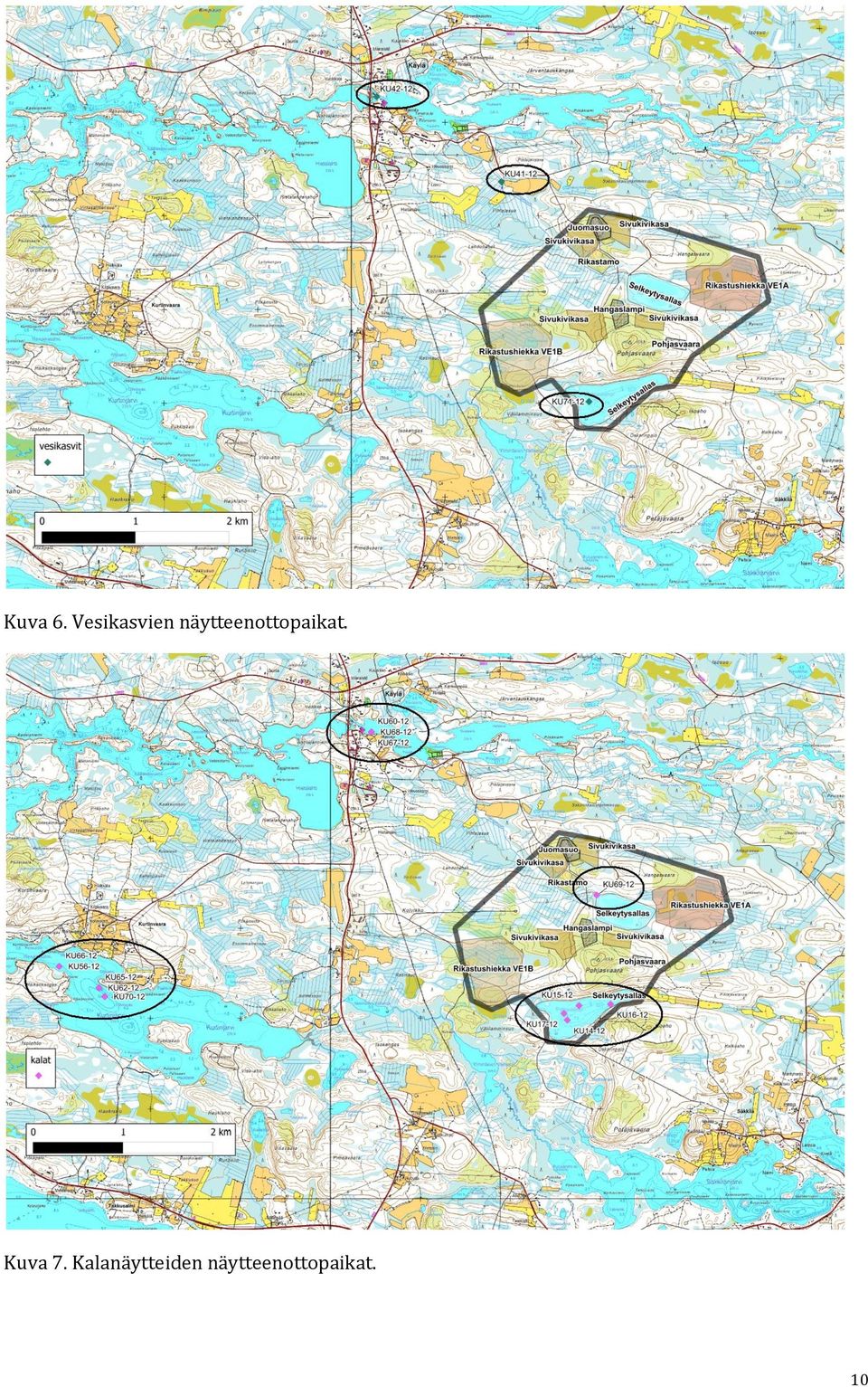 näytteenottopaikat.