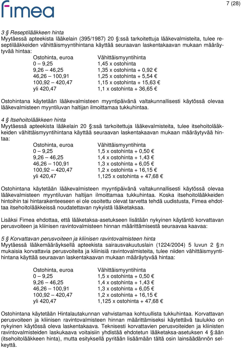 420,47 1,1 x ostohinta + 36,65 Ostohintana käytetään lääkevalmisteen myyntipäivänä valtakunnallisesti käytössä olevaa lääkevalmisteen myyntiluvan haltijan ilmoittamaa tukkuhintaa.