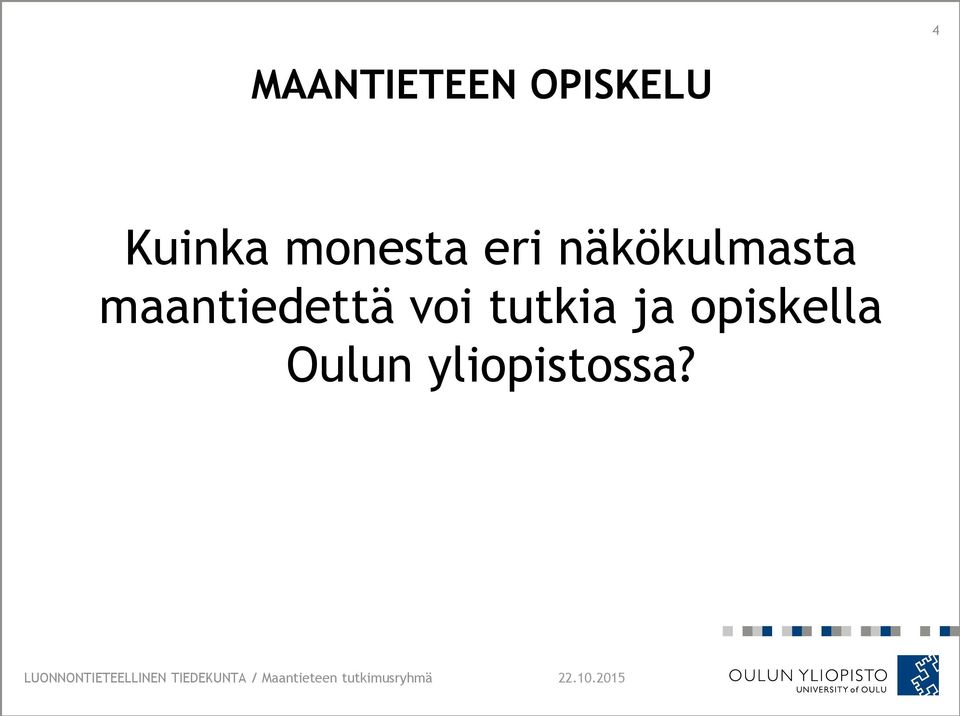 näkökulmasta maantiedettä