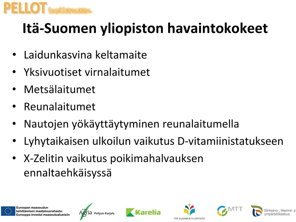 yökäyttäytyminen reunalaitumella Lyhytaikaisen ulkoilun vaikutus