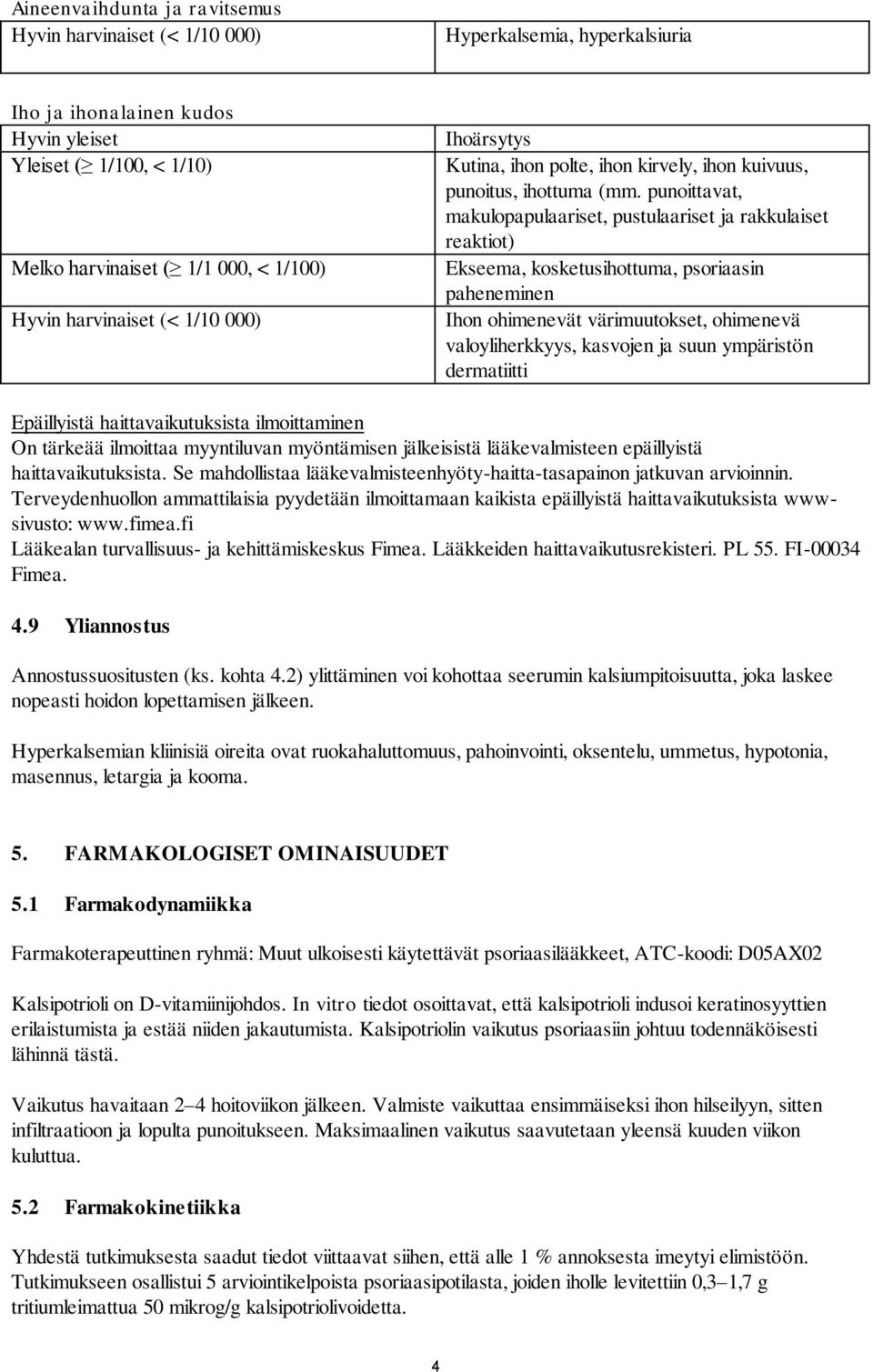 punoittavat, makulopapulaariset, pustulaariset ja rakkulaiset reaktiot) Ekseema, kosketusihottuma, psoriaasin paheneminen Ihon ohimenevät värimuutokset, ohimenevä valoyliherkkyys, kasvojen ja suun