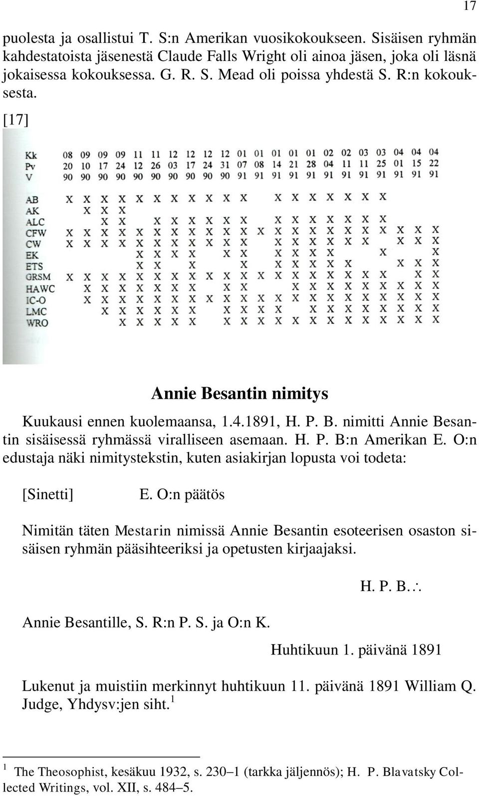 O:n edustaja näki nimitystekstin, kuten asiakirjan lopusta voi todeta: [Sinetti] E.