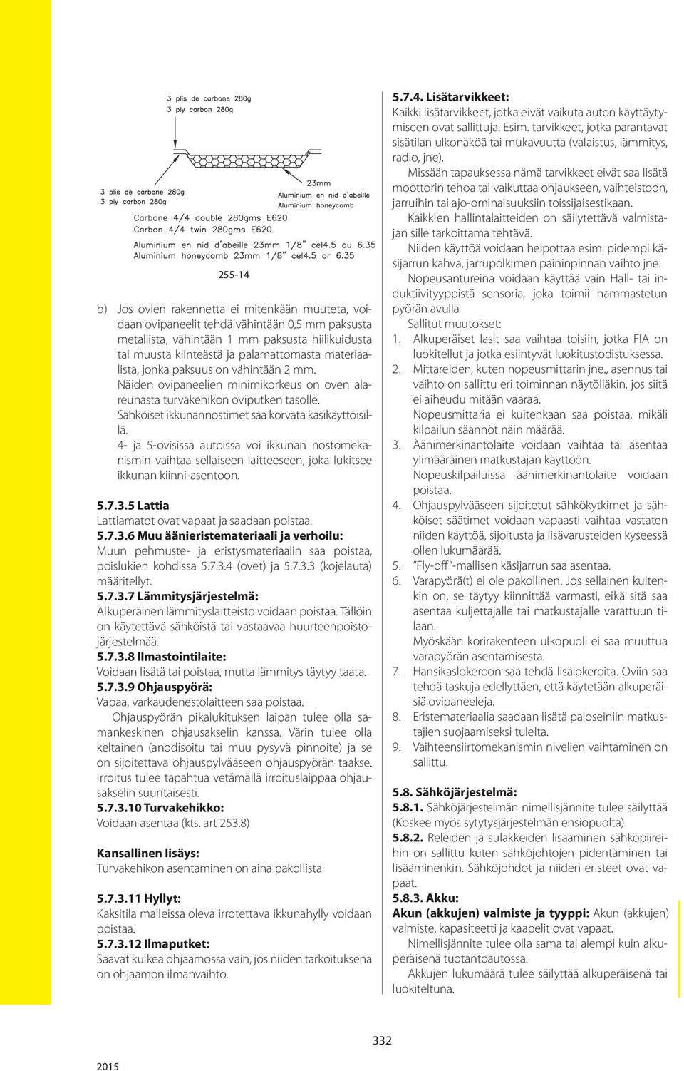 4- ja 5-ovisissa autoissa voi ikkunan nostomekanismin vaihtaa sellaiseen laitteeseen, joka lukitsee ikkunan kiinni-asentoon. 5.7.3.