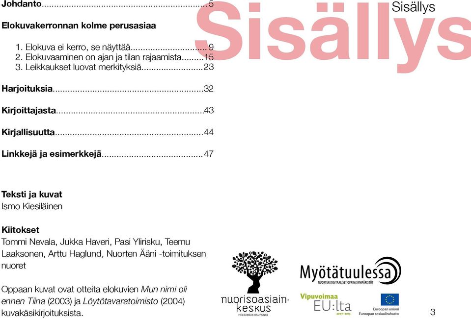 .. 47 5 Sisällys Teksti ja kuvat Ismo Kiesiläinen Kiitokset Tommi Nevala, Jukka Haveri, Pasi Ylirisku, Teemu Laaksonen, Arttu Haglund,