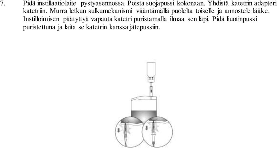 Murra letkun sulkumekanismi vääntämällä puolelta toiselle ja annostele lääke.