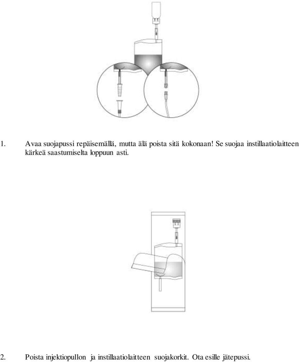 Se suojaa instillaatiolaitteen kärkeä saastumiselta