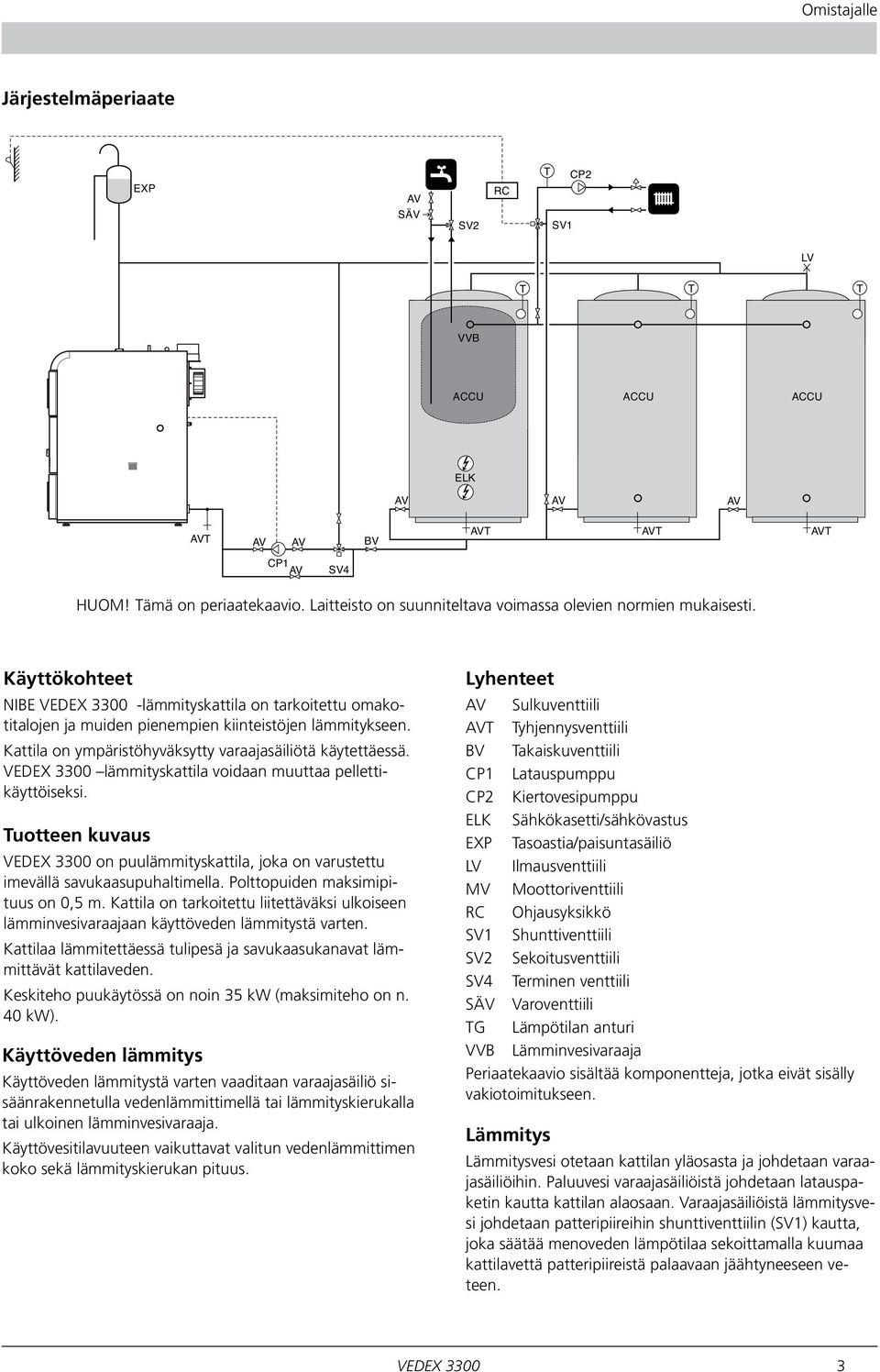 Kattila on ympäristöhyväksytty varaajasäiliötä käytettäessä. lämmityskattila voidaan muuttaa pellettikäyttöiseksi.