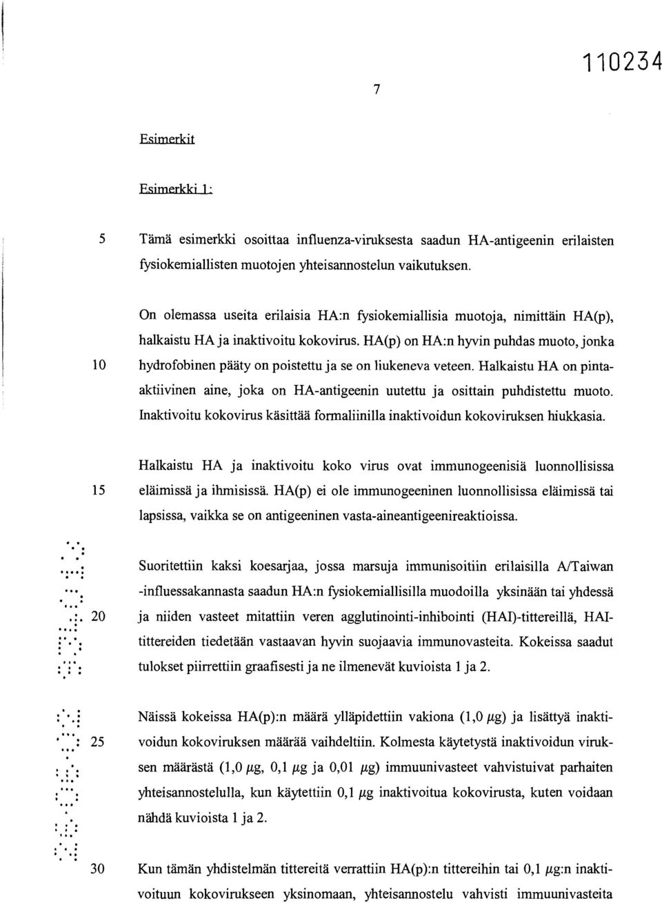 HA(p) on HA:n hyvin puhdas muoto, jonka 10 hydrofobinen pääty on poistettu ja se on liukeneva veteen. Halkaistu HA on pintaaktiivinen aine, joka on HA-antigeenin uutettu ja osittain puhdistettu muoto.