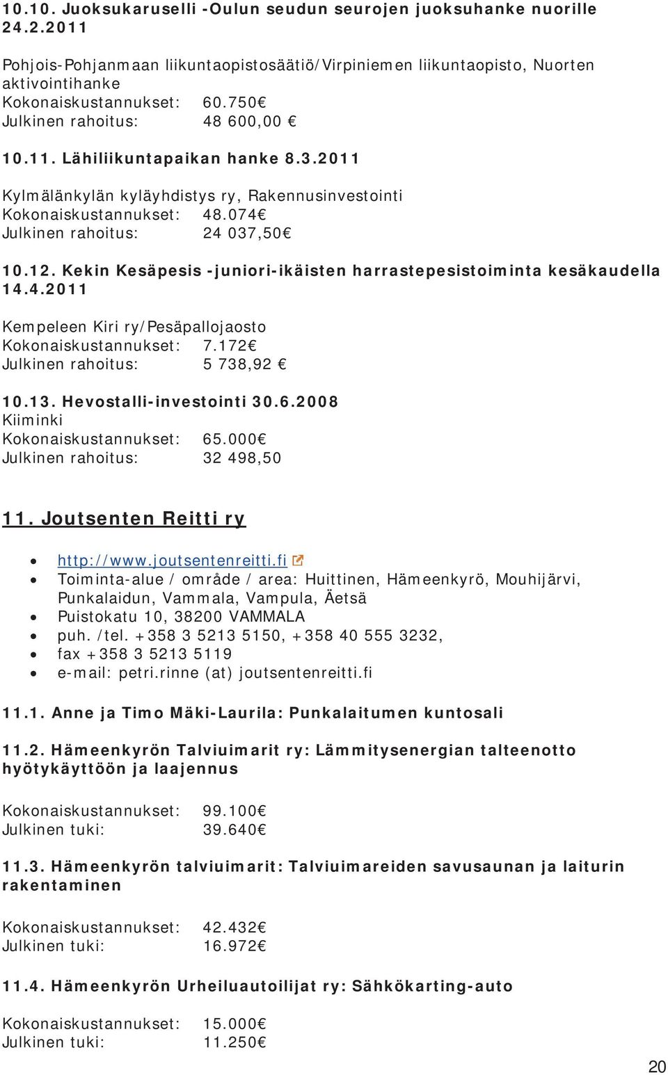 Kekin Kesäpesis -juniori-ikäisten harrastepesistoiminta kesäkaudella 14.4.2011 Kempeleen Kiri ry/pesäpallojaosto Kokonaiskustannukset: 7.172 Julkinen rahoitus: 5 738,92 10.13.