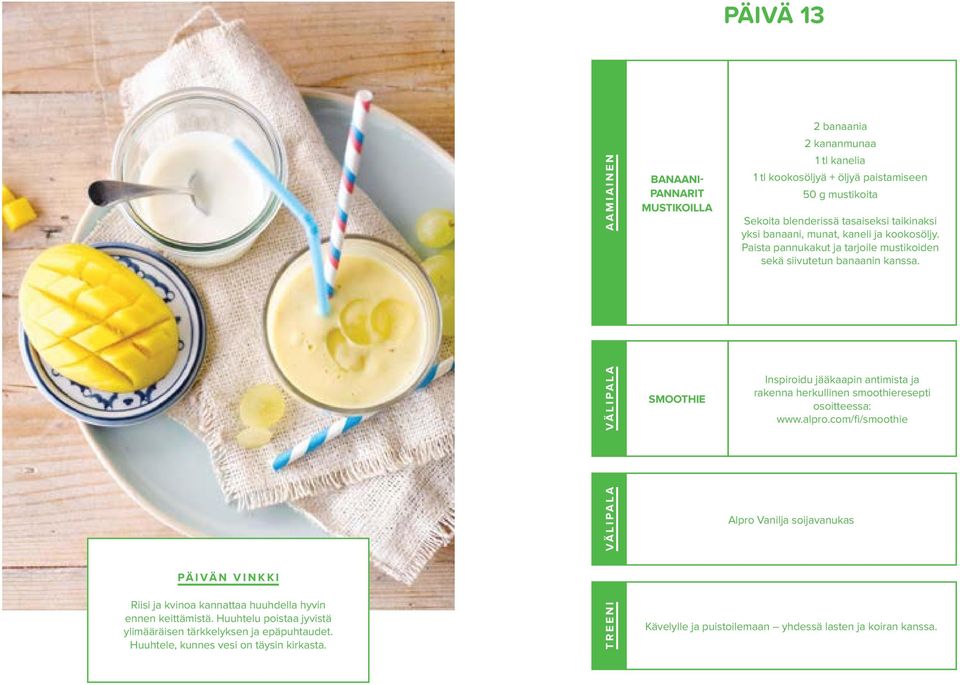 Inspiroidu jääkaapin antimista ja rakenna herkullinen smoothieresepti osoitteessa: www.alpro.