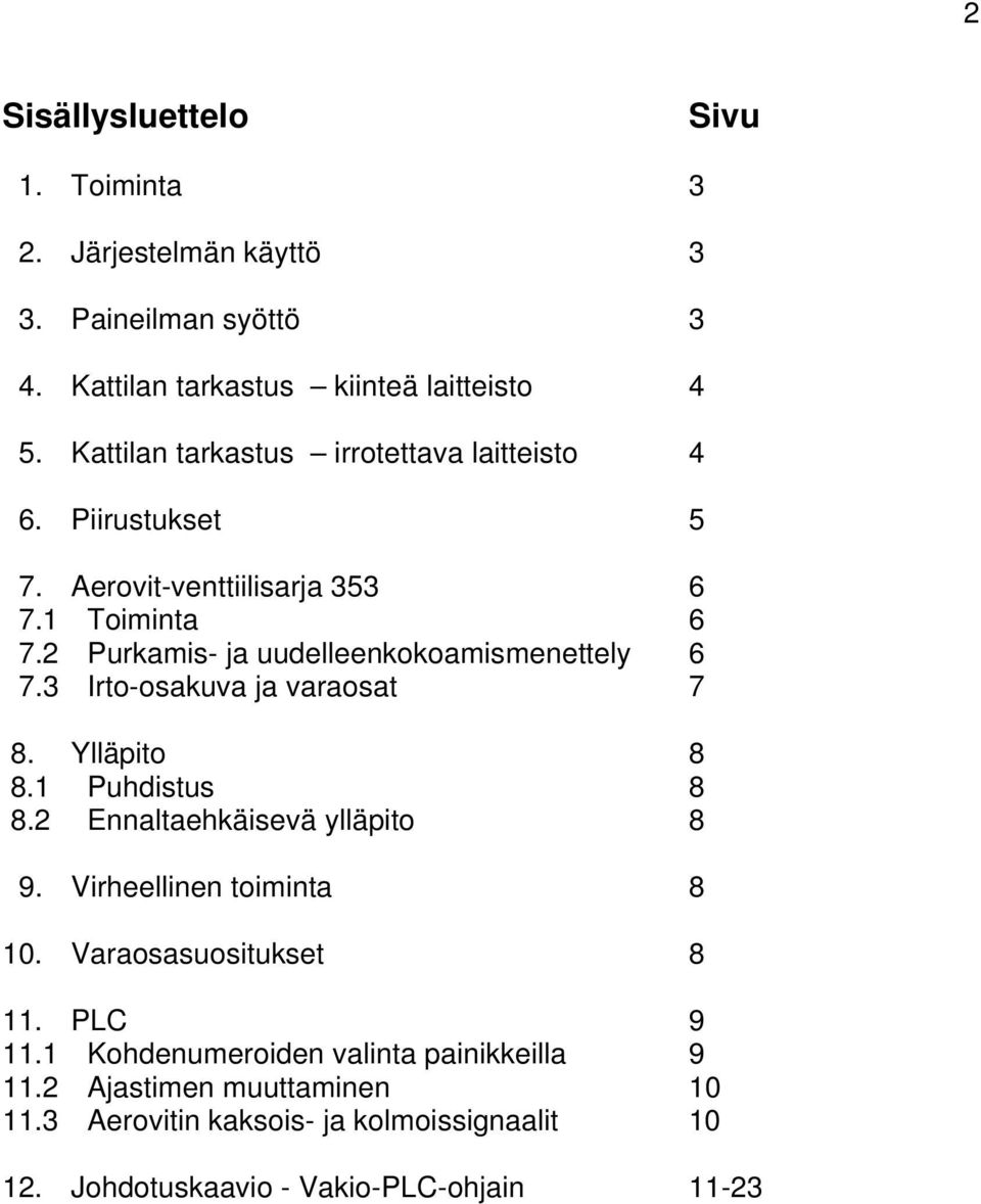 2 Purkamis- ja uudelleenkokoamismenettely 6 7.3 Irto-osakuva ja varaosat 7 8. Ylläpito 8 8.1 Puhdistus 8 8.2 Ennaltaehkäisevä ylläpito 8 9.