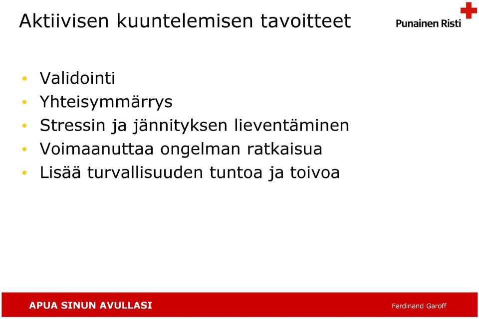 jännityksen lieventäminen Voimaanuttaa