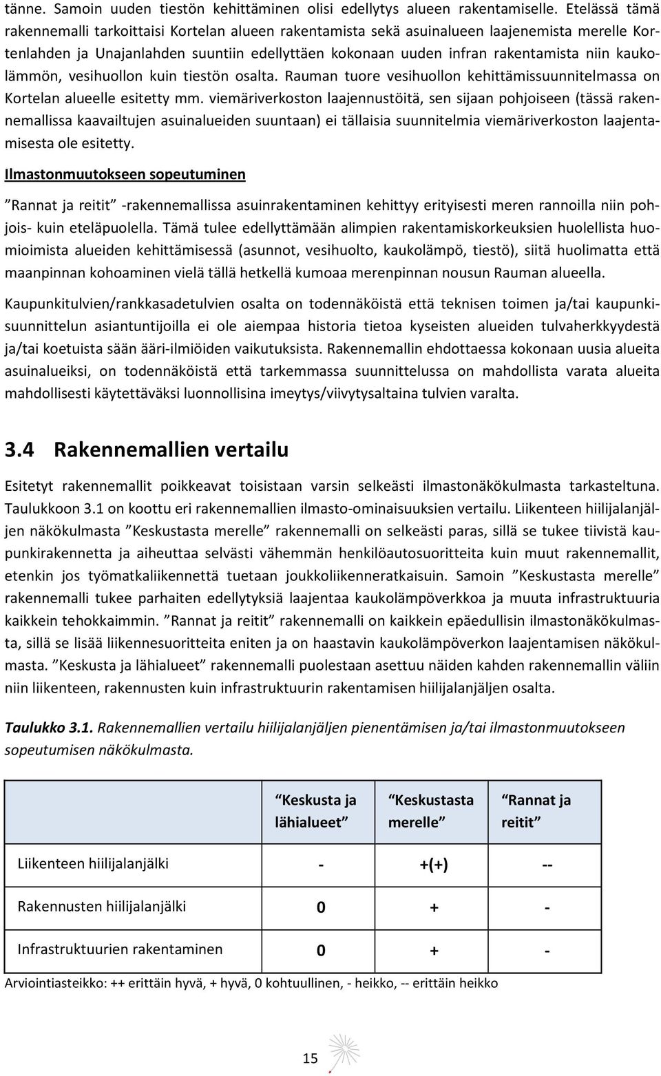 kaukolämmön, vesihuollon kuin tiestön osalta. Rauman tuore vesihuollon kehittämissuunnitelmassa on Kortelan alueelle esitetty mm.