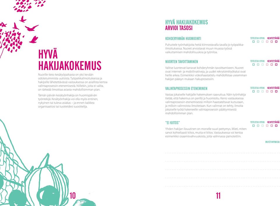 Puhuttele työnhakijoita heitä kiinnostavalla tavalla jo työpaikkailmoituksessa. Nuoret arvostavat muun muassa työssä vaikuttamisen mahdollisuuksia ja työniloa.