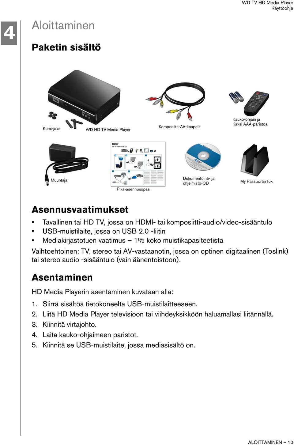 WD storage device with USB 2.0 interface.