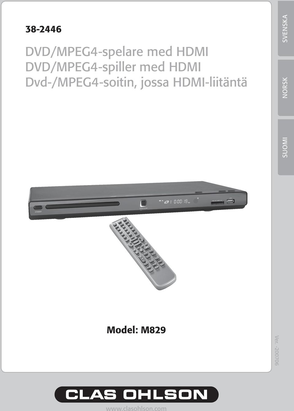 Dvd-/MPEG4-soitin, jossa HDMI-liitäntä
