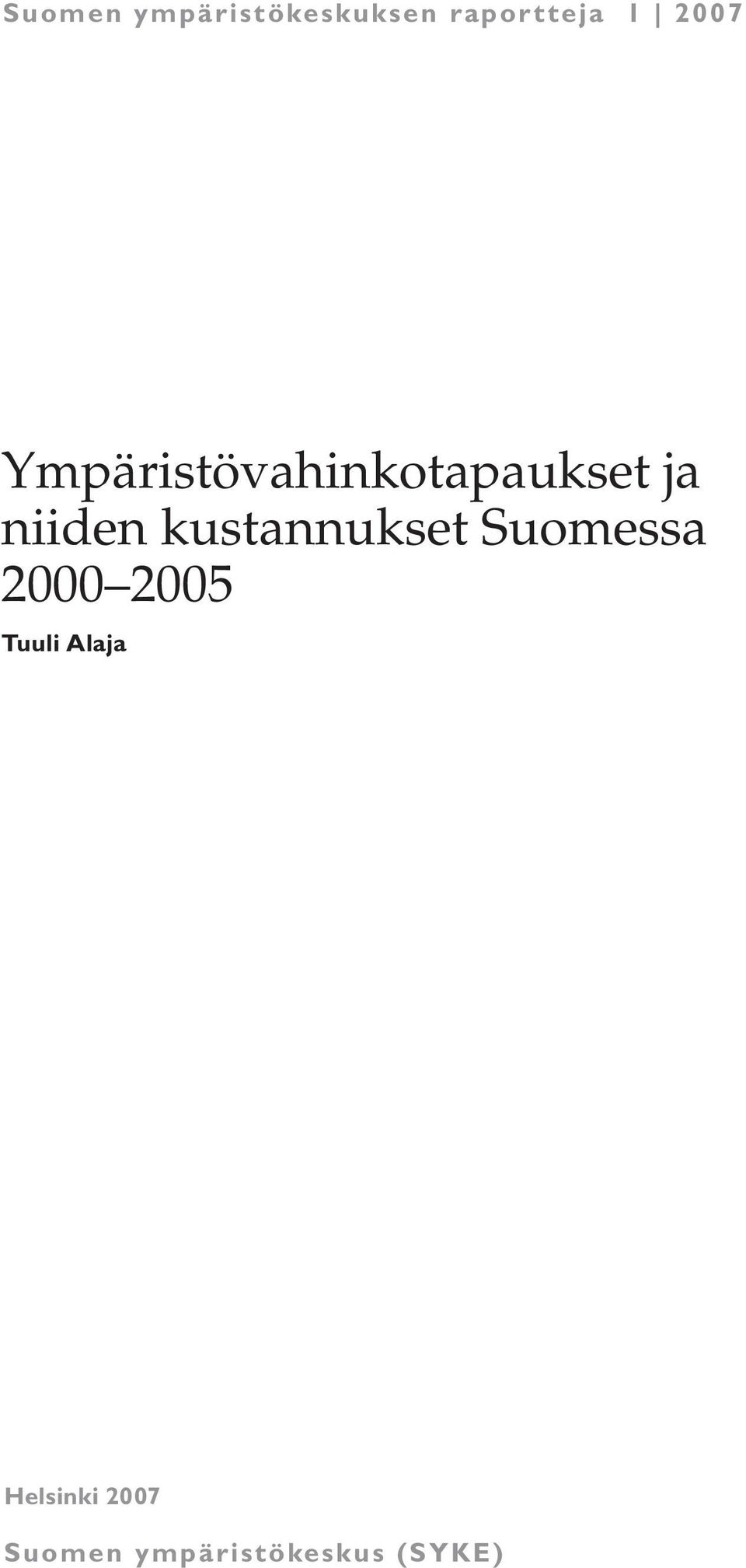 kustannukset Suomessa 2000 2005 Tuuli