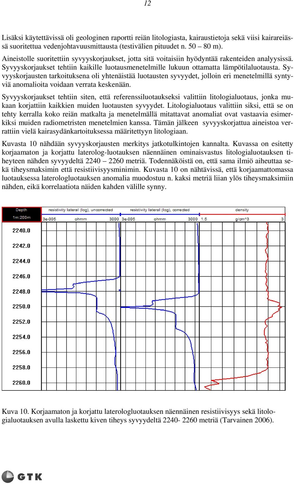 Syvyyskorjausten tarkoituksena oli yhtenäistää luotausten syvyydet, jolloin eri menetelmillä syntyviä anomalioita voidaan verrata keskenään.