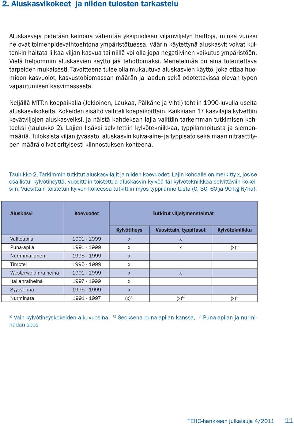 Menetelmää on aina toteutettava tarpeiden mukaisesti.