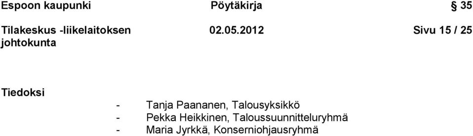 Paananen, Talousyksikkö - Pekka Heikkinen,