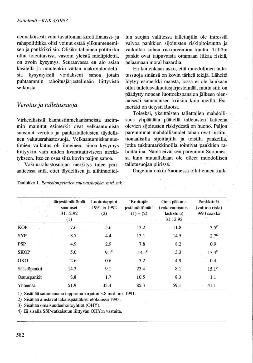 Seuraavassa en aio asiaa käsitellä ja muutenkin väitän makrotaloudellisia kysymyksiä voidakseni sanoa jotain puhtaammin rahoitusjärjestelmään liittyvistä seikoista.