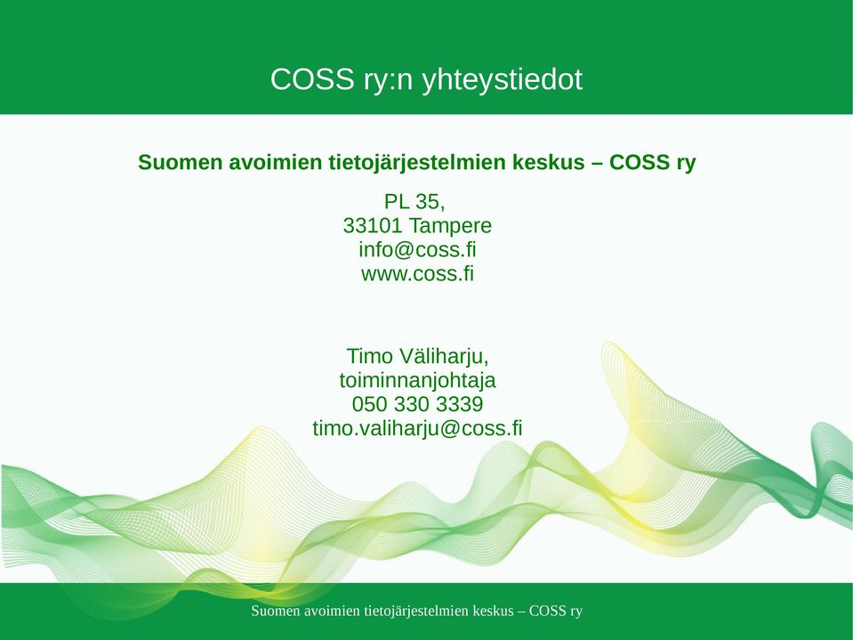 coss.fi Timo Väliharju,