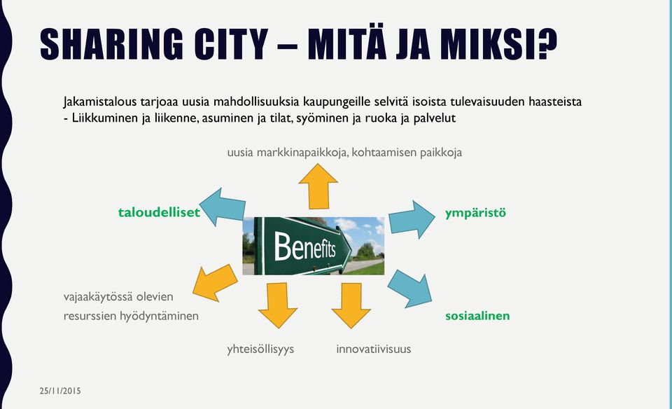 haasteista - Liikkuminen ja liikenne, asuminen ja tilat, syöminen ja ruoka ja palvelut