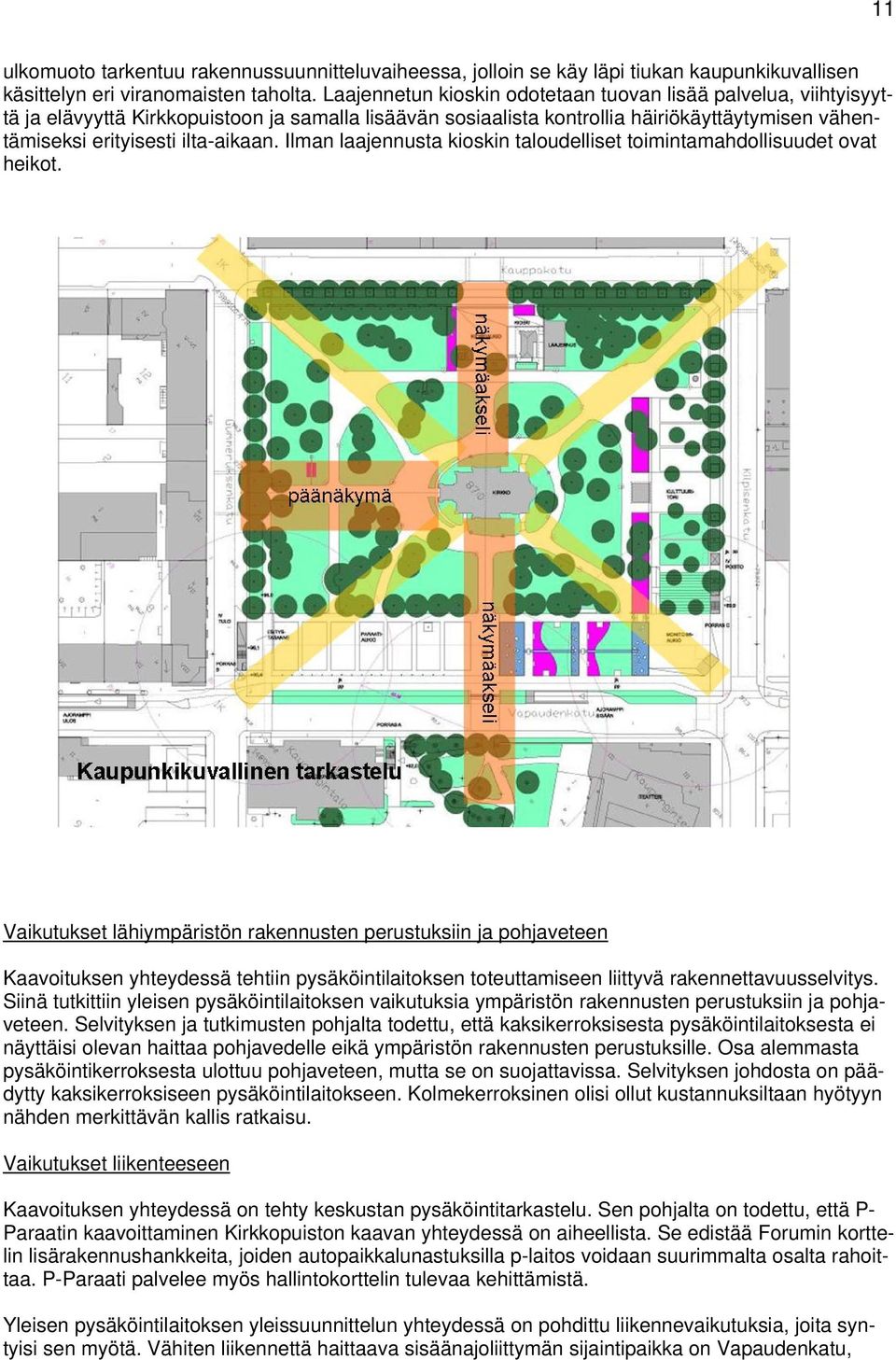 Ilman laajennusta kioskin taloudelliset toimintamahdollisuudet ovat heikot.