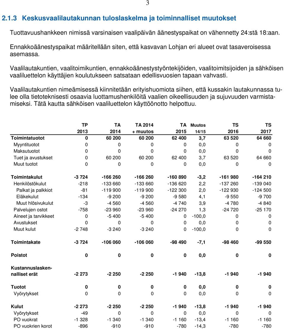 Vaalilautakuntien, vaalitoimikuntien, ennakkoäänestystyöntekijöiden, vaalitoimitsijoiden ja sähköisen vaaliluettelon käyttäjien koulutukseen satsataan edellisvuosien tapaan vahvasti.