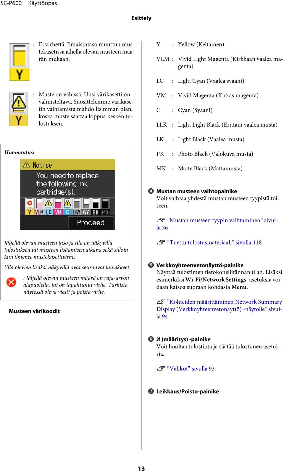 Suosittelemme värikasetin vaihtamista mahdollisimman pian, koska muste saattaa loppua kesken tulostuksen.