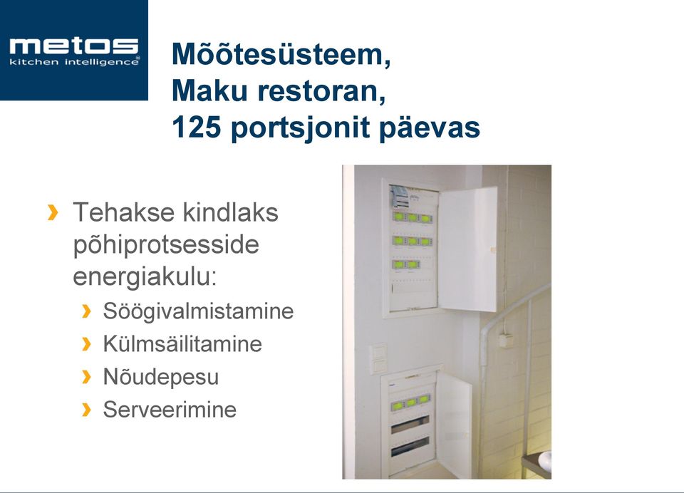 põhiprotsesside energiakulu: