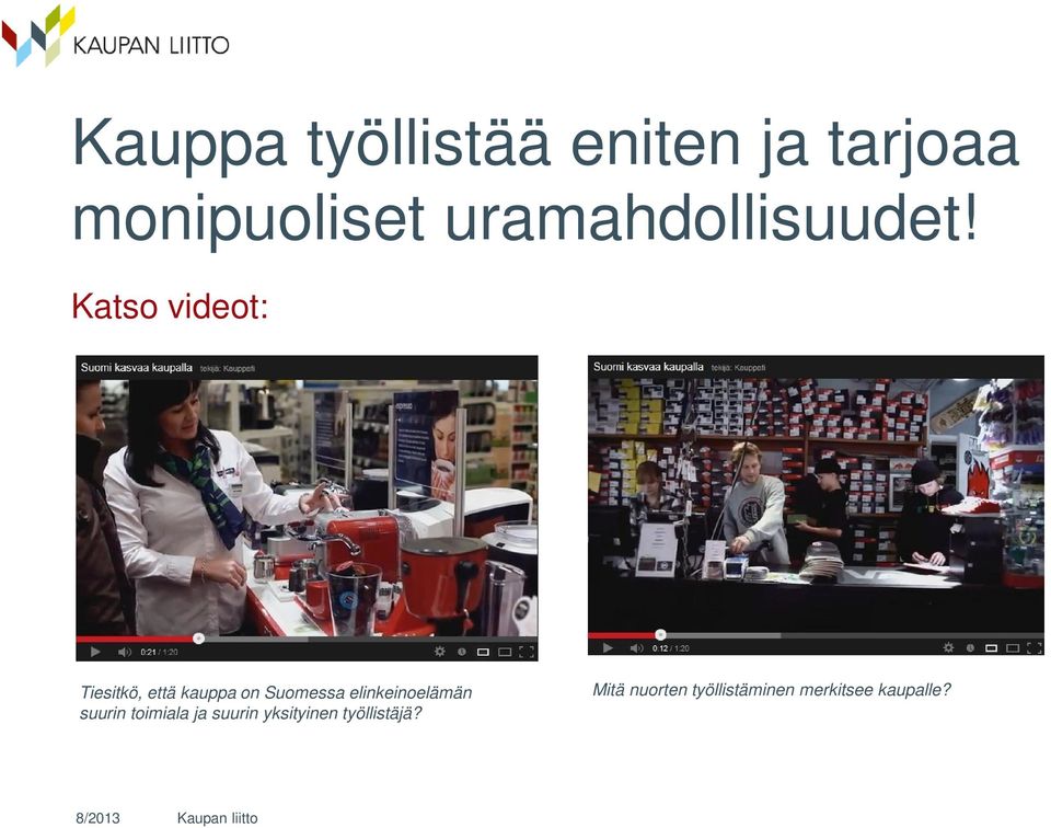 Katso videot: Tiesitkö, että kauppa on Suomessa