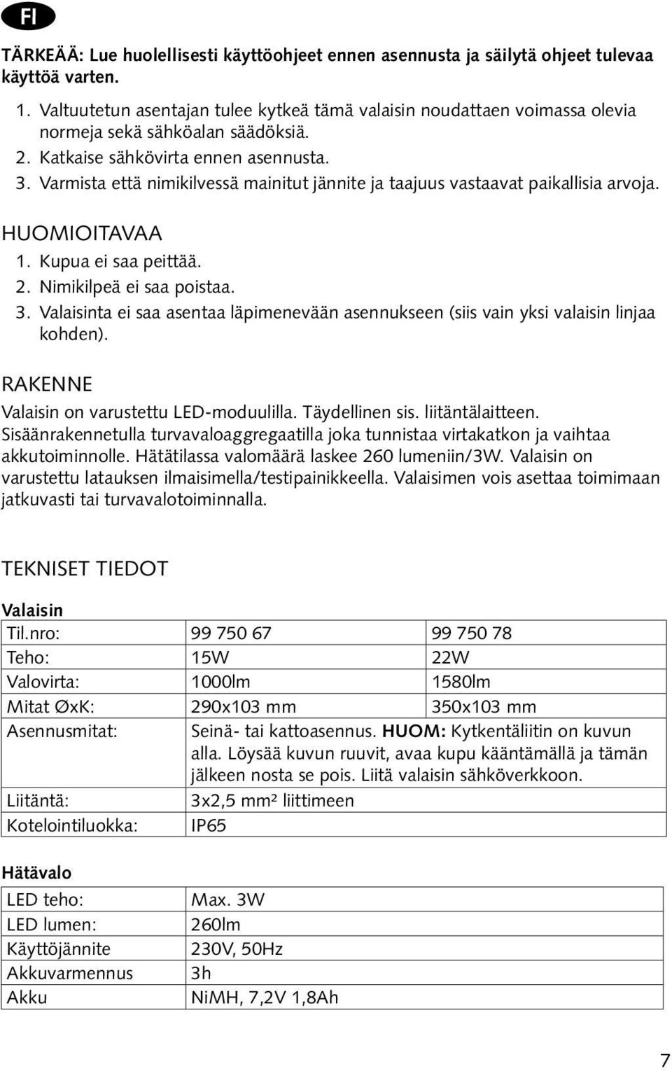 Varmista että nimikilvessä mainitut jännite ja taajuus vastaavat paikallisia arvoja. HUOMIOITAVAA 1. Kupua ei saa peittää. 2. Nimikilpeä ei saa poistaa. 3.