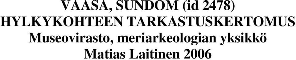 TARKASTUSKERTOMUS