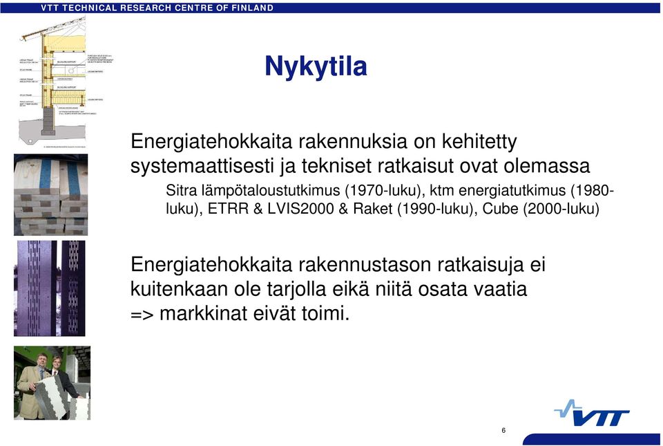 (1980- luku), ETRR & LVIS2000 & Raket (1990-luku), Cube (2000-luku) Energiatehokkaita