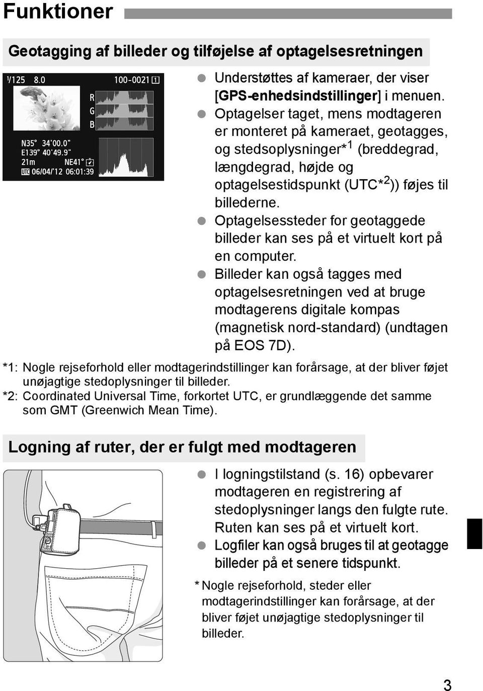 Optagelsessteder for geotaggede billeder kan ses på et virtuelt kort på en computer.